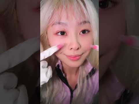Cleaning my face test ASMR(spit painting) #relax #asmr #shorts