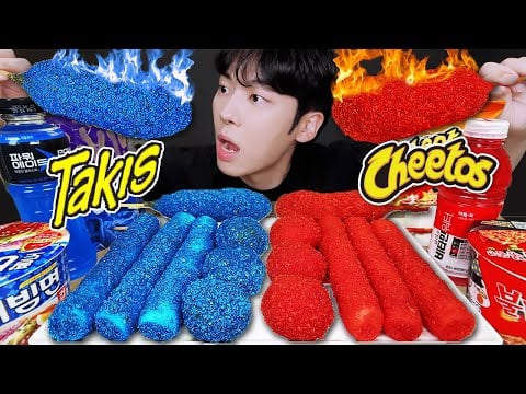ASMR MUKBANG 직접 만든 타키스 대왕 가래떡 떡볶이 불닭볶음면 치즈스틱 핫도그 먹방 & 레시피 FIRE NOODLES AND Tteokbokki EATING SOUND!