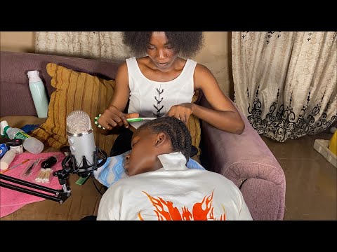 ASMR SCALP SCRATCHING AND NITPICKING WITH BUBBLEGUM CHEWING