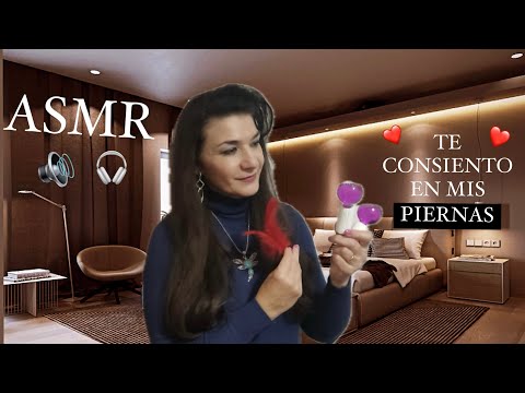 ASMR TE CONSIENTO EN MIS PIERNAS PARA QUE TE DUERMAS Y TE RELAJES 😊 / ROLEPLAY CON SUSURRO  🔊🎧