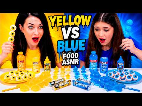 ASMR Yellow and Blue VS School Food and Home Food Compilation