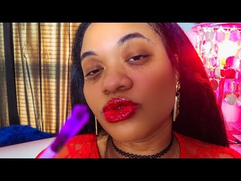 ASMR Calm Whispered Girlfriend Pampering you  with Different Lipstick 💄 