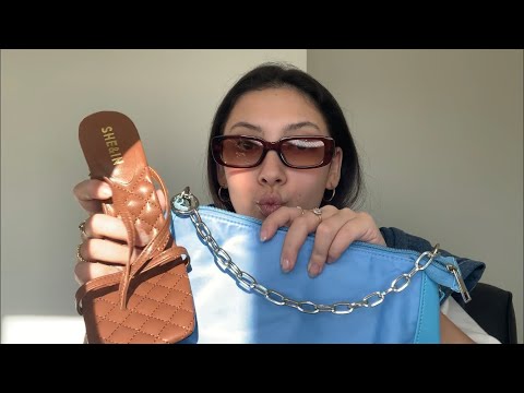 ASMR SHEIN Fashion Haul ~Crinkles, Tapping, Textured Scratching~ Whispered Rambling -not sponsored-