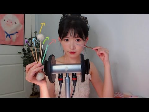 ASMR 免疫入 immunity Ear Cleaning深入大腦掏耳(木耳勺 雲刀 棉簽 鵝毛棒)