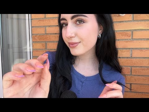 OUTSIDE ASMR ~ Hand Movements & Sounds, Nail Tapping (super visual) #asmr 