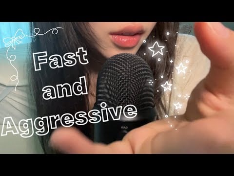 ASMR] Fast and Aggressive 빠르고 공격적인 Asmr (입소리,핸드무브먼트 •••)/(Mouth Sounds,Hand Sounds and Movements ••)