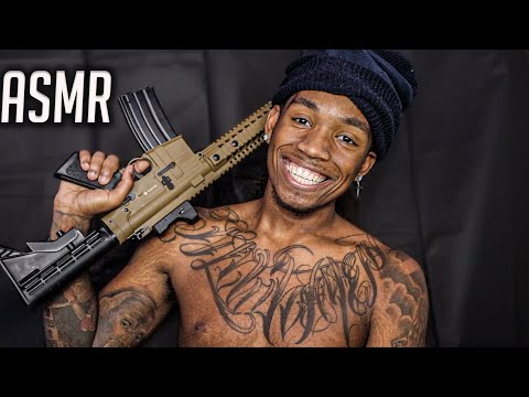 ASMR | **INSANE GUN SOUNDS**  For SLEEP And Relaxation Whispers , Tapping . Soothing Triggers Etc..