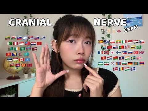 ASMR Cranial Nerve Exam | eyes ears nose mouth in 70+ Different Languages (2 hours for sleep)