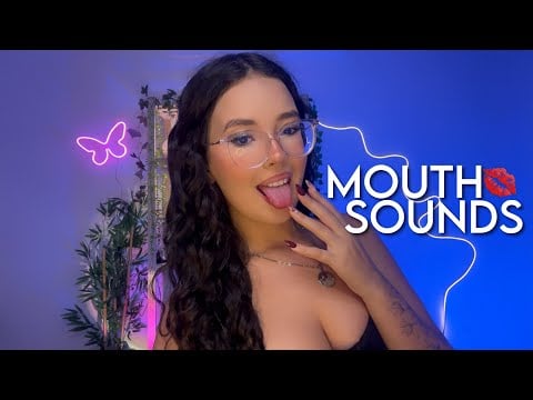 ASMR - 1H SONS DE BOCA DELICADOS 👄(com chuva) | mouth sounds 