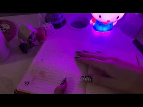 random asmr tapping, drawing with long nails & rambles