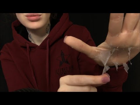 ASMR BINAURAL GLUE PAINTING & PEELING