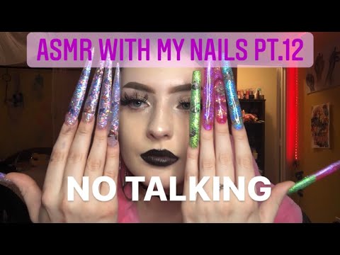 ASMR WITH MY NAILS PT.12 (NO TALKING)