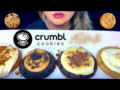 ASMR CRUMBL COOKIES MUKBANG *NEW FLAVORS (NO TALKING) EATING SOUNDS
