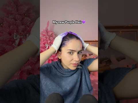 My New Purple Hair 💜#asmr #purplehair