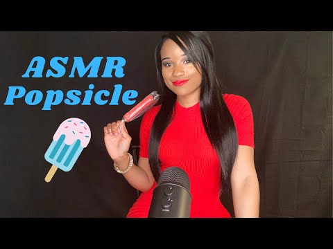 #ASMR- Raspberry 🍡ICE POP 🍡| #MouthSounds😋👅