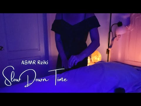 POV Reiki ASMR to Slow Time ⏳ - Soft Spoken, Body/Sensory Scan, Hand Movements, Crystal Grid