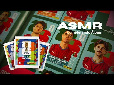 ASMR Colando Figurinhas da Copa 🏆⚽️