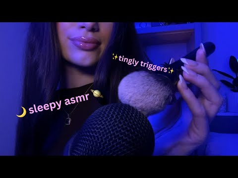 ASMR | Sleepy triggers and tingly whispers 🌙💜🔮🪐