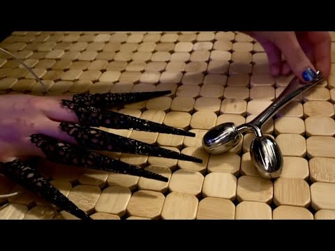 ASMR Wooden Tile Tapping/Scratching/Roller (no taking/loop)  