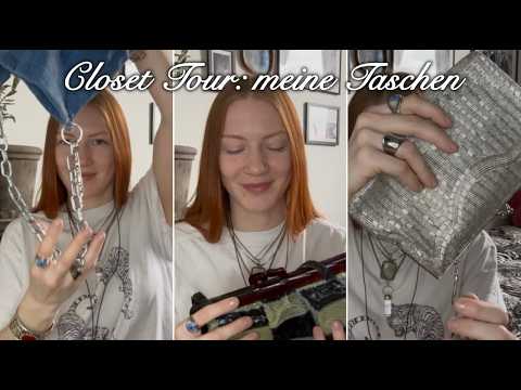 ASMR closet tour ✩ pt. 3 ✩ meine tingly Taschen (leather tapping)
