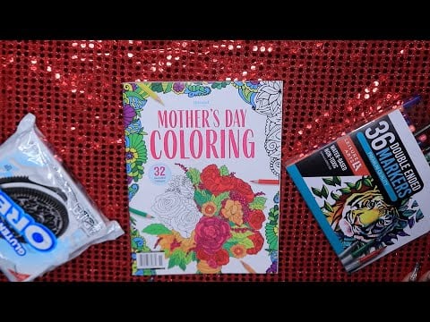 ADULT COLORING I LOVE YOU MOM SLOTHS ASMR OREO EATING SOUNDS
