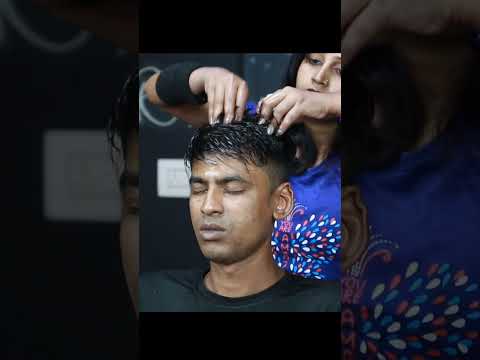 Lady Barber Doing Massage With Bones | ASMR Massage #shorts
