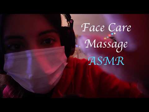 ASMR Face Massage & Medical Skincare 🩺✨ Gloves, Mask, Cotton Dabs | Cozy Caring Attention