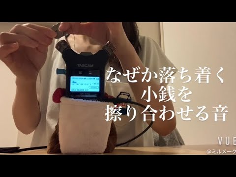 ASMR だんだん落ち着いてくる、小銭を擦り合わせる音【300人記念　リクエスト動画】