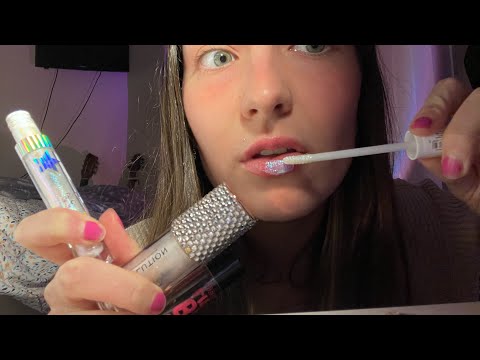 *ASMR* trying lip glosses I HATE (mouth sounds, plumping, tapping) 💋💄