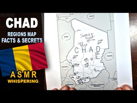 ASMR: Map of CHAD Tracing | Main Cities Less known facts and Highlights | ASMR maps and facts
