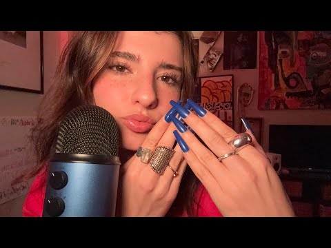 [ASMR] FINGER FLUTTERING WITH RINGS 💍 NAIL TAPPING 💅& RAMBLING 🗣️
