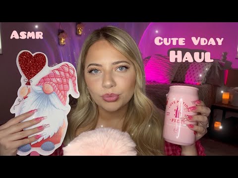 Asmr Cute Aesthetic Vday Haul 💕 Homegoods & Dollar Tree 💕 Tingly Tapping