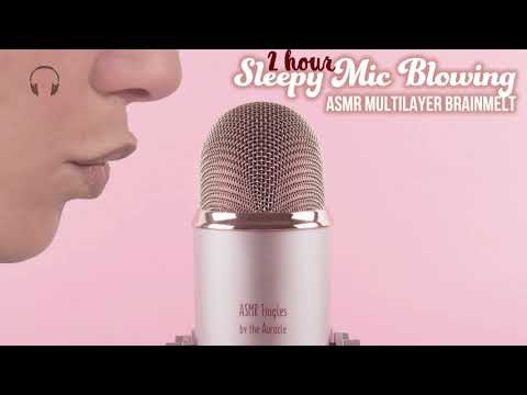 2 hours of sleepy [ASMR] ★ Mic Blowing & deep breathing ★ [Binaural] [no talking] Brain melt 🌬️👂