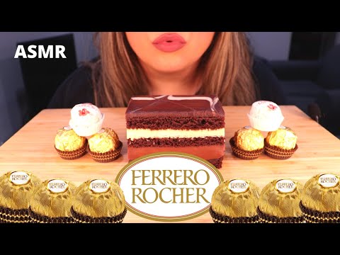 ASMR FERRERO ROCHER & CHOCOLATE CAKE MUKBANG 먹방 (EATING SOUNDS) NO TALKING | Mandy Foods ASMR