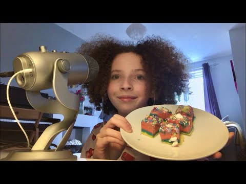 ASMR | Eating HOMEMADE Unicorn 🦄 Fudge | NO TALKING 🤫