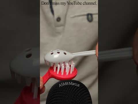 ASMR Gently Scraping Bristly Brush #short