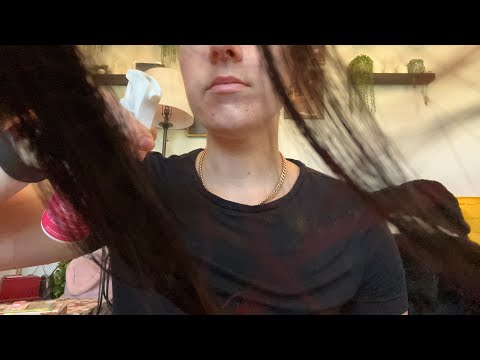 ASMR LoFi Hair & Makeup (camera sounds, hair, brushing, rummaging sounds)