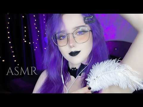 ⋅ ♰ counting you to sleep ASMR ♰ ⋅(and feathers, fluffy mic triggers)