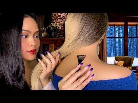 ASMR SPOILING You w/ Scalp + Back Scratch on Snowy Night ❄️🔥 Hair Play, Spa, Personal Attention RP