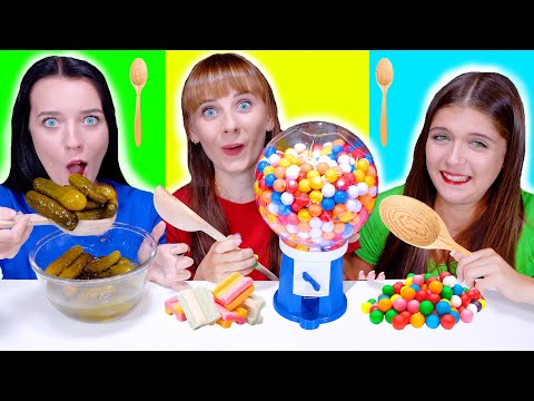 ASMR Big VS Medium VS Small Spoon Food Challenge | Eating Sound LiLiBu