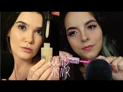 COLAB ASMR: THE BEST TRIGGERS (Gloss, Espuma, Conta Gotas, Unhas no Mic...) - Gabi Sad e Naiane