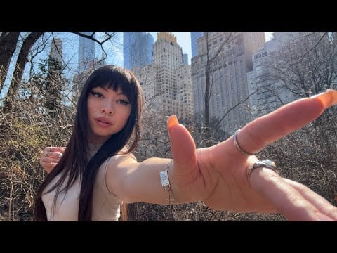 ASMR in Central Park | Hand Movements, Camera Tapping, Mouth Sounds