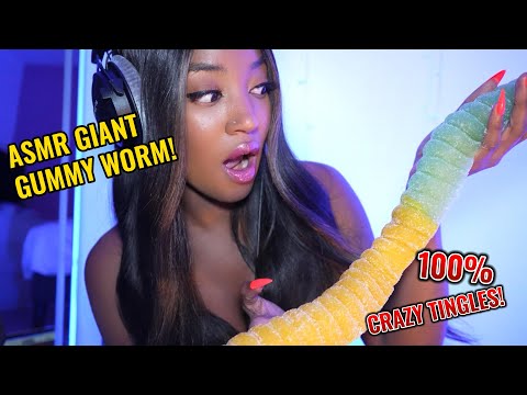 ASMR On The WORLDS LARGEST GUMMY WORM For Insane Tingles!