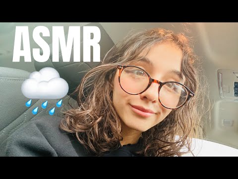 ASMR - RAINY WEATHER (Driving in rain, Tapping/whispering in car)