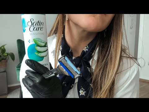 ASMR ✨ - beard trim with shaving cream and nylon gloves