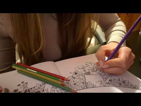 ASMR - Colour with Me ✏️ 🎨 Pencil Sounds to help you Sleep 😴 