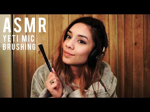 [ASMR] Yeti Mic Brushing + Whispered Trigger Words