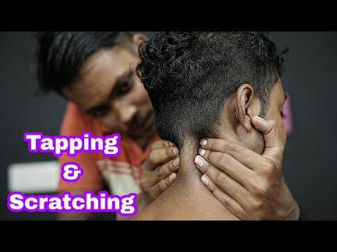Scratching And Tapping Head Massage With ASMR Sound | 3d Sound ASMR Head Massage With Neck Cracking