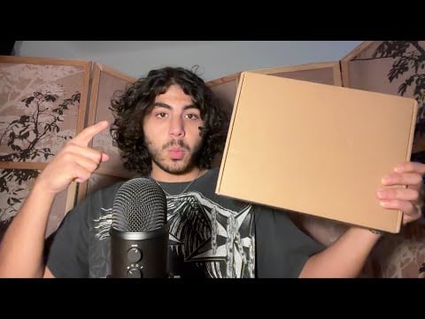 ASMR Unboxing a mystery box that YouTube sent me