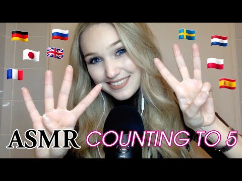 ASMR 🌛 | COUNTING TO 5 IN DIFFERENT LANGUAGES | HAND MOVEMENTS | HAND SOUNDS